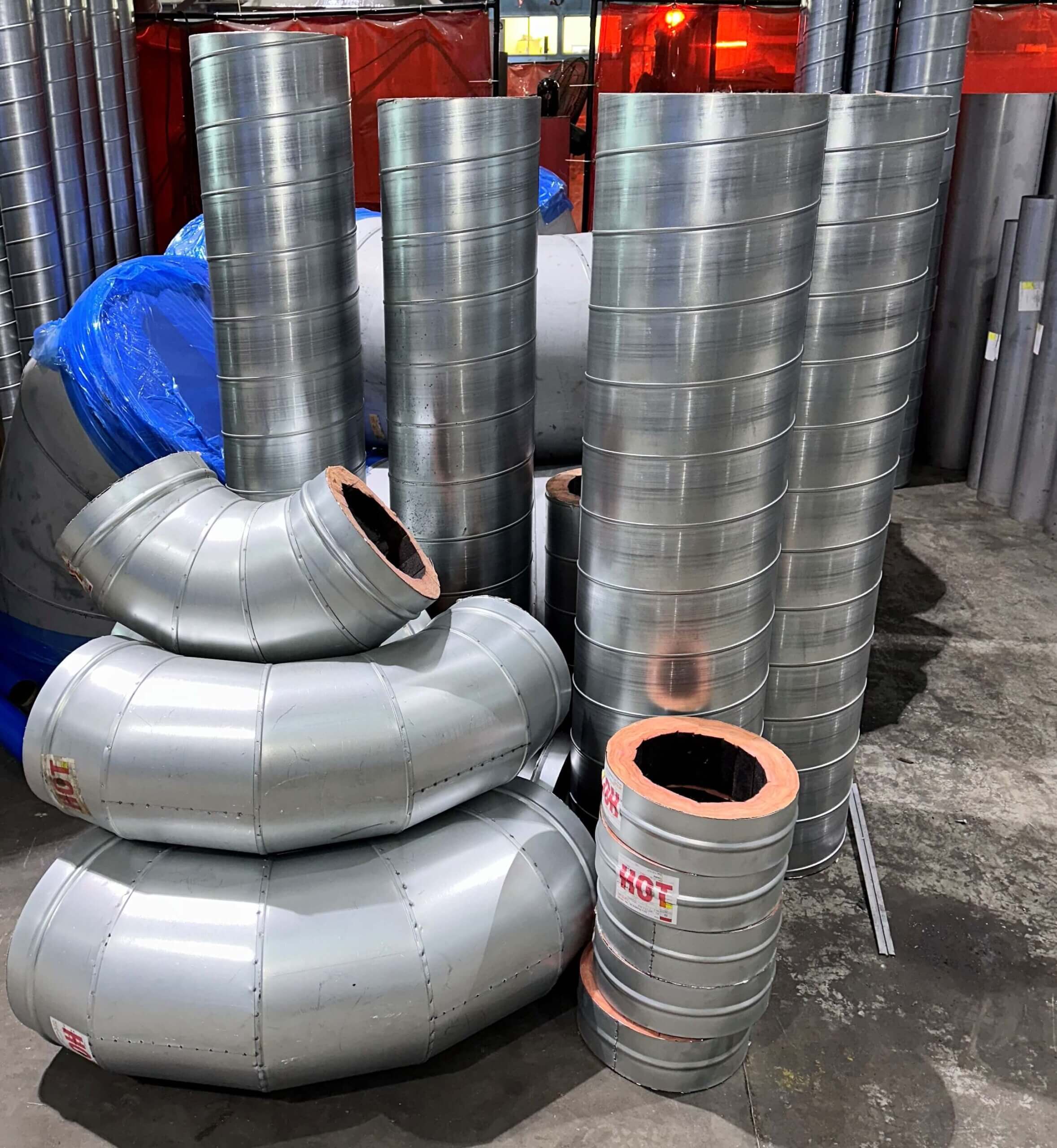 Internally Lined Spiracoustic Pipe / Internally Lined Spiracoustic Fittings Spiral Pipe and Fitting Gallery 6