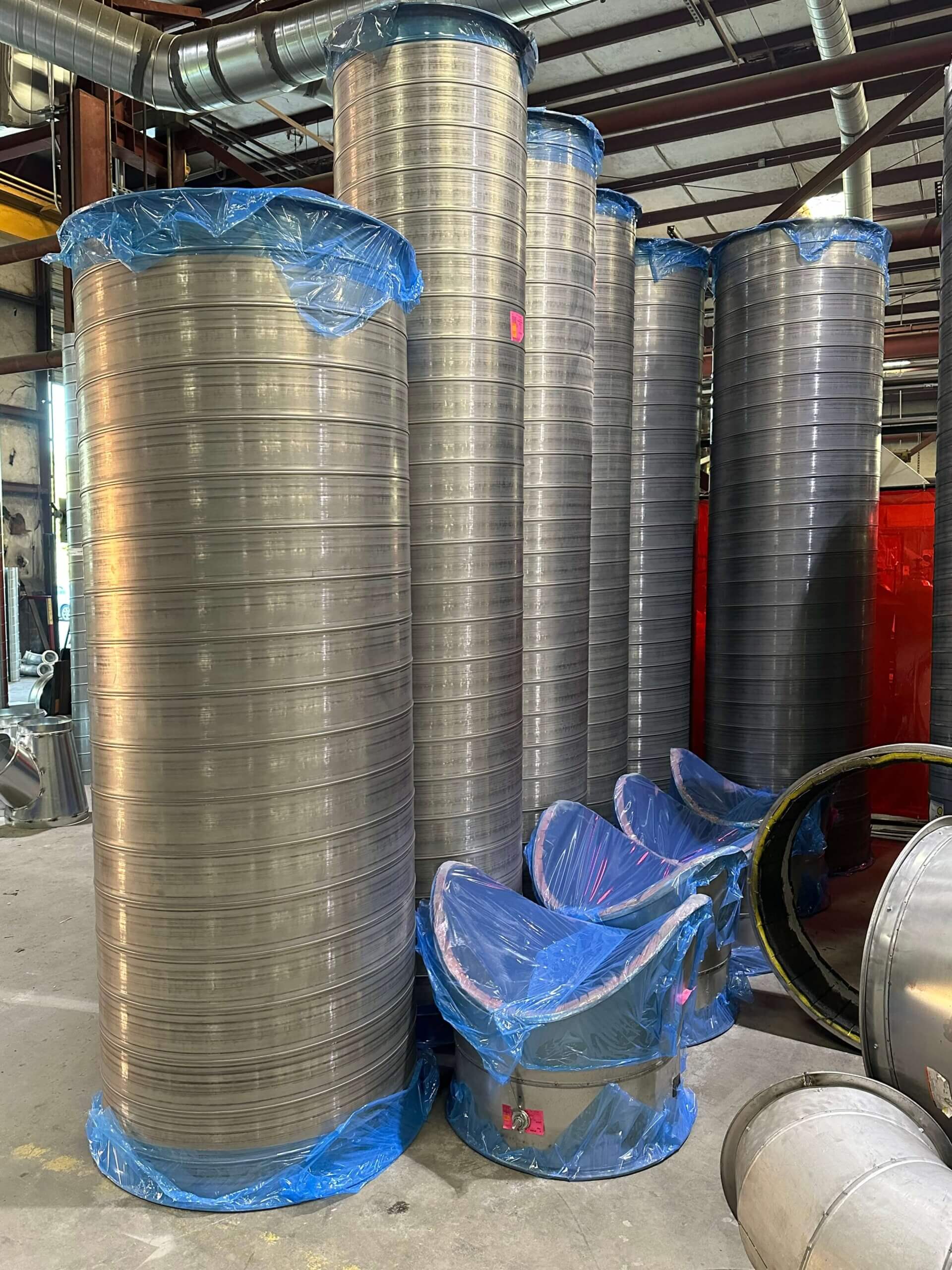Fittings w. Flanges / Paint Grip Pipe / Paint Grip Fittings / Internally Lined Spiracoustic Pipe / Internally Lined Spiracoustic Fittings Spiral Pipe and Fitting Gallery 24