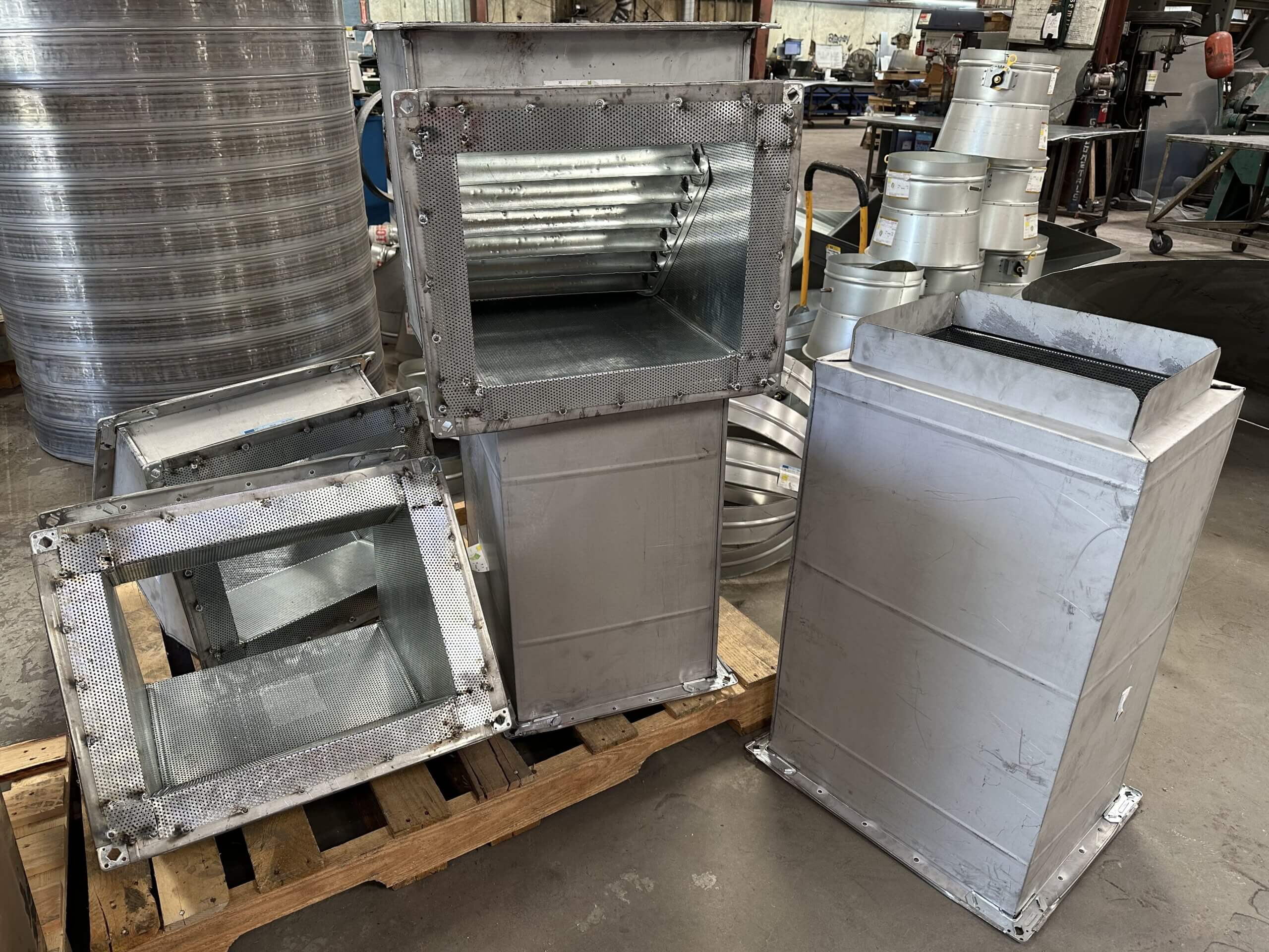 Paint Lock Double Wall Rectangle Duct w. Perforated inner, TDC connection, Pittsburg seams Paint Lock